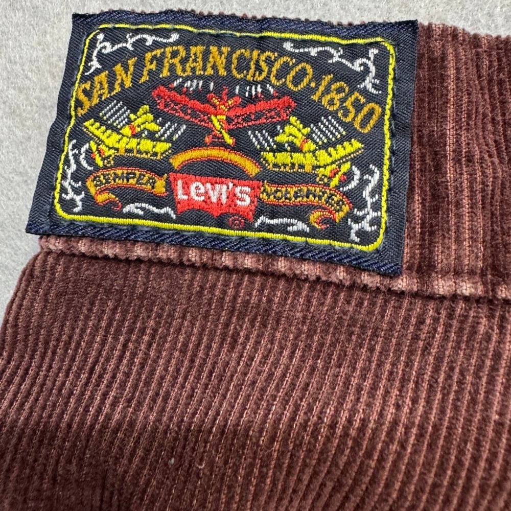 Vintage 1979 Levi's For Men Corduroy Pants Brown San Francisco 1850 Patch 34x30 - Picture 5 of 15